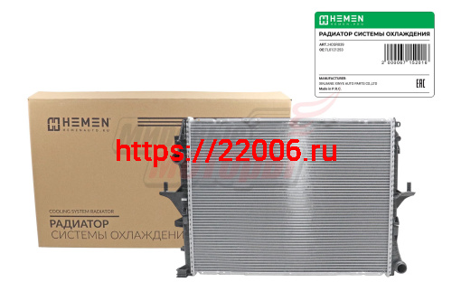 Радиатор охлаждения двигателя Volkswagen Touareg I 03-07, Porsche Cayenne 02-10 MT (HOSR039)