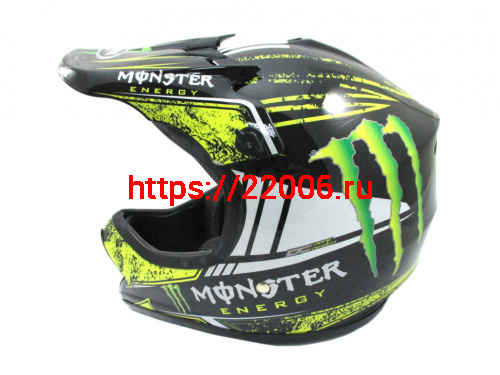 Мотошлем YM-210 KIDS Monster черый (L)