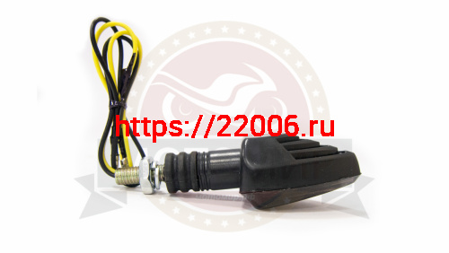 Боковой фонарь (LED) (компл. - 1 пар) QZ-004 черный, конусовидный фото 3