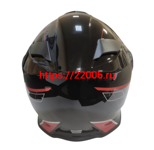 Шлем модуляр COBRA EC H271, черный/красный, черный/лайм, черный/оранжевый FOSH, размер XL фото 4