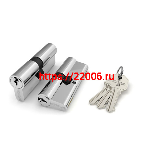 Цилиндровый Fuaro (Фуаро) механизм (100 CA/70) 1000CAKey70(30+10+30) CP хром 3Key