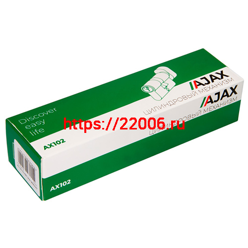 Цилиндровый Ajax (Аякс) механизм (AX102/70) AX1002Knob70 (30+10+30) CP хром с вертушкой фото 2