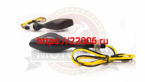 Боковой фонарь (LED) (компл. - 1 пар) 002-1 черный, ромбовидный фото 2