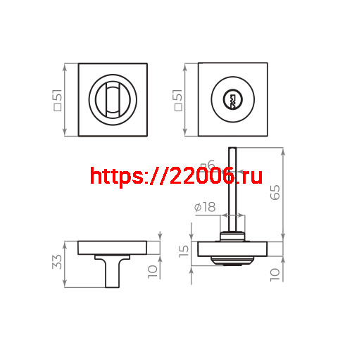 Ручка поворотная Ajax (Аякс) с фиксацией ключом BK6.FIX.JK SN-3 мат.никель фото 2