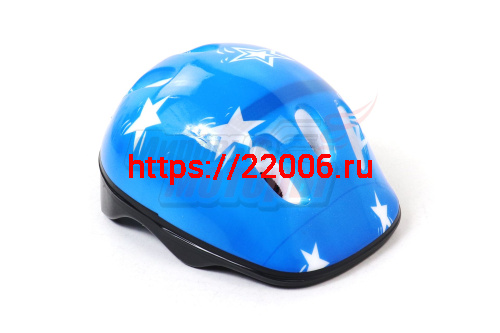 Шлем Вело детский синий со звездочкой