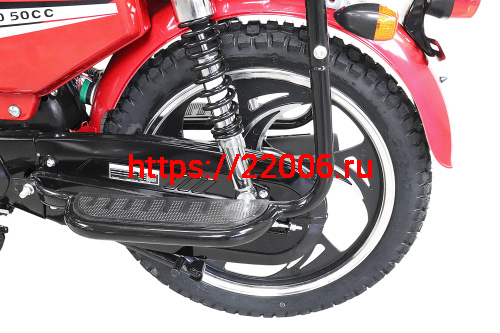 Мопед KT50 Alpha ЛЮКС (Форсир.) (компл-я Люкс, сигн.с автозап,кофр) красный фото 6