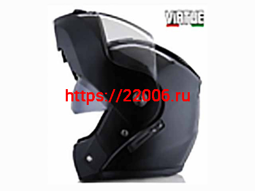 Мотошлем VIRTUE MD-903 трансформер с визором черный (XL)