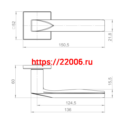 Ручка Fuaro (Фуаро) раздельная K.ZL52.AZIMUT SSG-39 сатинированное золото фото 3