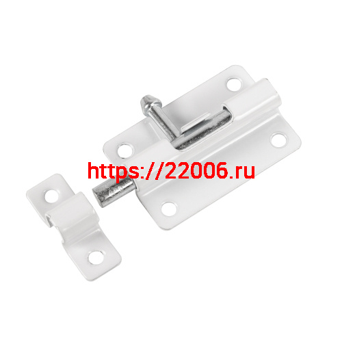 Шпингалет Ajax (Аякс) мебельный металлический SPD60х30 WH белый фото 4