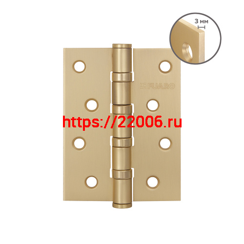 Петля Fuaro (Фуаро) универсальная HEAVY IN4400U SSG (сатинированное золото) 100х75х3 мм