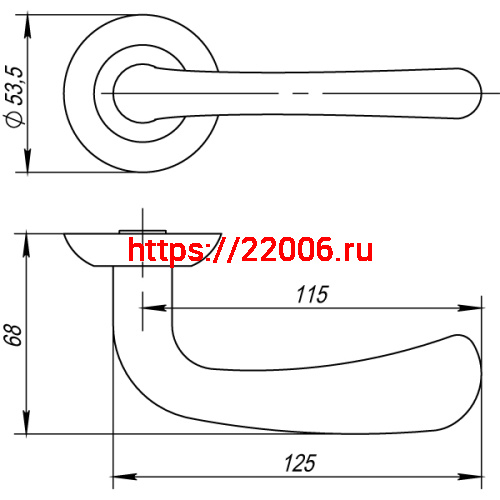 Ручка Punto (Пунто) раздельная SIMFONIA TL ABG-6 зеленая бронза фото 3