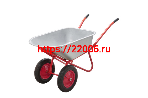 Тачка садово-строительная 2колеса 4,00-8" грузоподъем. 350кг, обьем 120л, усиленная ТЕХПРОМ фото 2