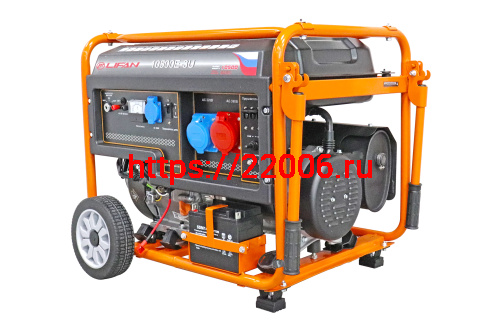 Генератор бенз. "LIFAN" 8.5GF-4(LF10500Е-3U)(ном.8,5кВт, KP460Е, 20л.с., бак30л.,98кг,электростартер, медн. обм. альтернатора,AVR,3 л/ч,колеса) фото 2