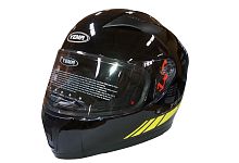 Шлем интеграл YM-832  "YAMAPA", черно-желтый, красный, размер M