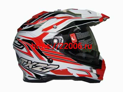 Мотошлем THH TX-27№1 white/red (S)