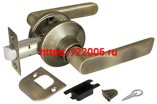 Ручка Fuaro (Фуаро) защелка DK624/BL AB-PS (624/BL AB-P) (без фик.) бронза