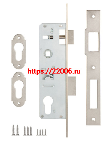Корпус Kale kilit (Кале килит) узкопрофильного замка с защёлкой 153 (35 mm) w/b (никель) фото 2