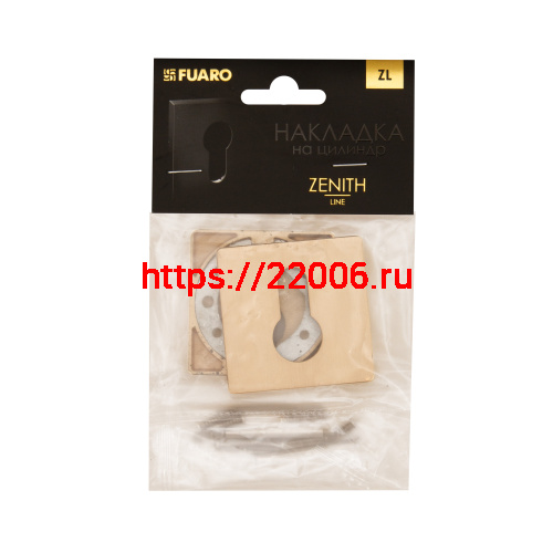 Накладка Fuaro (Фуаро) на цилиндр ET.K.ZL52 SSG-39 сатинированное золото фото 2