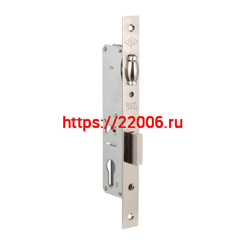 Корпус Kale kilit (Кале килит) узкопрофильного замка с роликовой защёлкой 155 (25 mm) w/b (никель)