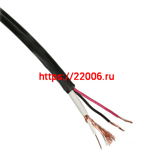 КВК 2П 2х0,5 Э 12V внешний кабель экранированный УралКабМедь (200) черный фото 2