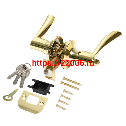 Ручка Punto (Пунто) защелка DK610/BL PB-ET (кл./фик.) золото фото 2