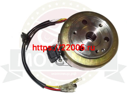 Зажигание Альфа "Zodiak"  Шторм 1Р54FMI в сборе (с маховиком) 2 катушки (генератор) фото 2