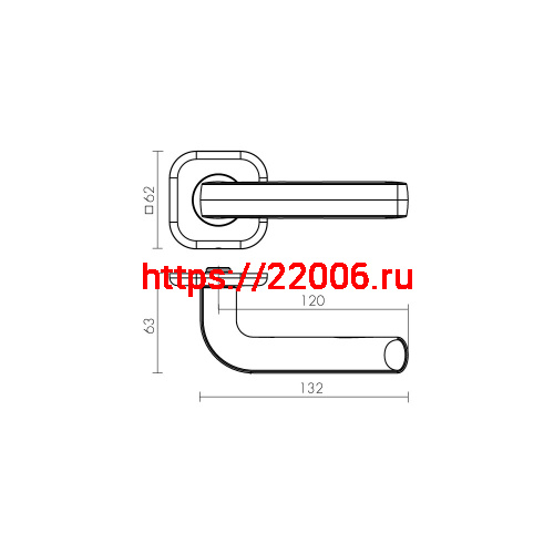 Ручка Fuaro (Фуаро) раздельная K.XL62.TOR (TOR XL) BL-24 черный фото 2