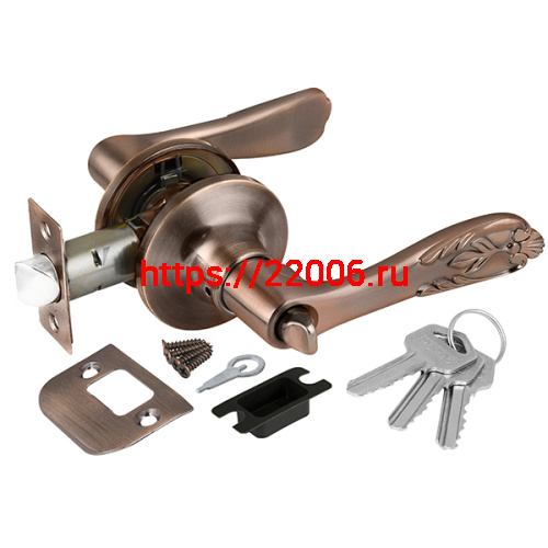 Ручка Punto (Пунто) защелка 6033 AC-E (кл./фик.) медь