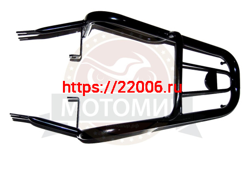 Багажник задний Альфа (верхушка без подножек) (FLASH) черный (НАБОР) фото 2