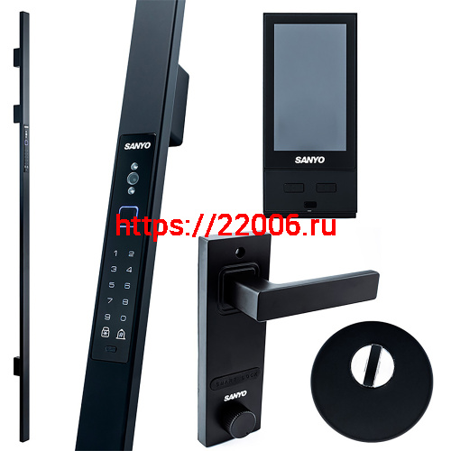 Электронный замок Sanyo D700 Usmart Go DM70 с WiFi, ручка скоба 1800 мм, черный