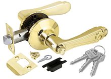 Ручка Fuaro (Фуаро) защелка DK637/BL РB-Е (637/BL РB-Е) (кл/фик.) золото