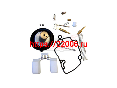 Ремкомплект карбюратора 4х такт. GY6-50 (139 QMB) с МЕМБРАНОЙ d=16 (16 позиций)