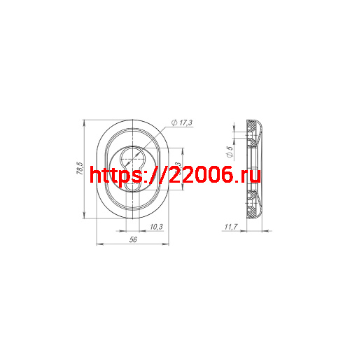 Накладка Fuaro (Фуаро) на цилиндр ESC.C.CRE-eco/OV.12 (ESC-12C eco) СР хром (2шт. в уп.,отгр. по 1 шт.) фото 2