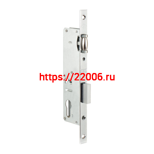 Корпус Kale kilit (Кале килит) узкопрофильного замка с роликовой защёлкой 155/P (35 mm) w/b (хром) (без отв. планки)