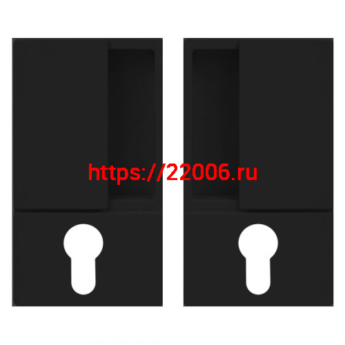 B30003.00.93 AGB (АГБ) Ручка WAVE под цилиндр (черный), для распашных дверей