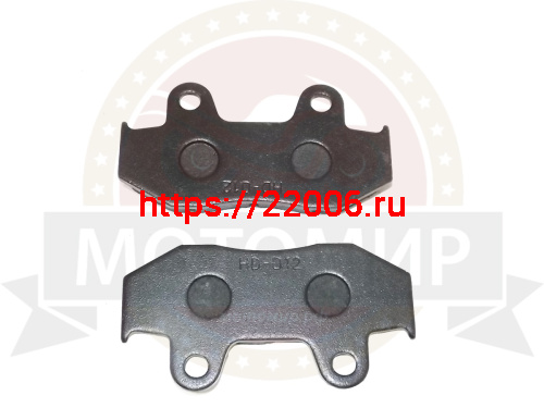 Колодки тормозные дисковые Honda Lead100 (пара) (как QT-4 только с хвостиком) фото 2