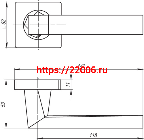 Раздельная ручка Armadillo Corsica SQ003-21CP-8 «хром» фото 4