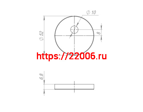 Накладка Fuaro (Фуаро) на шток цилиндра ESC.O.RLR/R.486 SSG-39 сатинированное золото (1шт.) фото 3