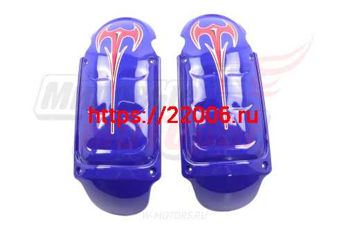 Дуга безопасности с цветн. бардачками (карманами) "Hunter"  КРАСНАЯ (дуга+2цв.щитка+2кармана+крепеж) фото 2