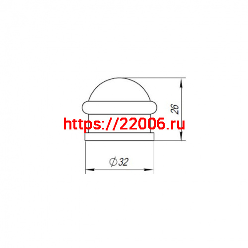 Упор Punto (Пунто) дверной напольный DFIX/F26 (DS PF-26) SG-4 мат.золото фото 3