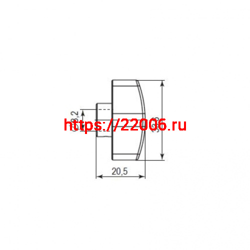 Вертушка Punto (Пунто) на шток цилиндра T.Knob-Z (CB-Z) BL-24 черный фото 2