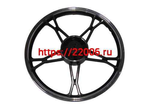 Обод 17" задний литой, барабан. тормоз 1,4-17  Альфа, Дельта, Zodiak (стандарт черный) (610-1) №1 фото 2