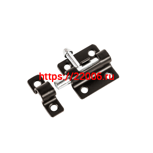 Шпингалет Ajax (Аякс) мебельный металлический SPD40х30 BL черный фото 4