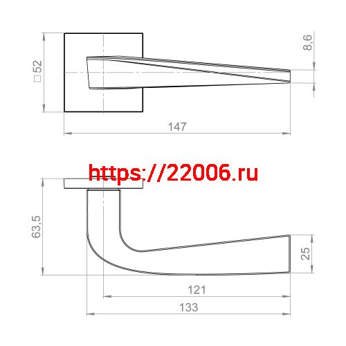 Ручка Fuaro (Фуаро) раздельная K.ZL52.SPIRAL SSG-39 сатинированное золото фото 3