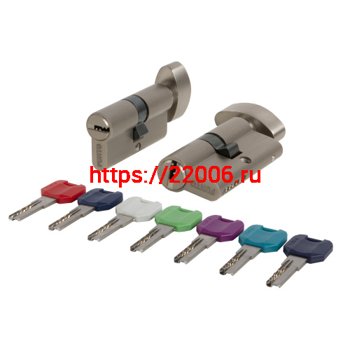 Цилиндровый Punto (Пунто) механизм MaxPro7002Knob60mm(25+10+25) SN никель 7key с вертушкой