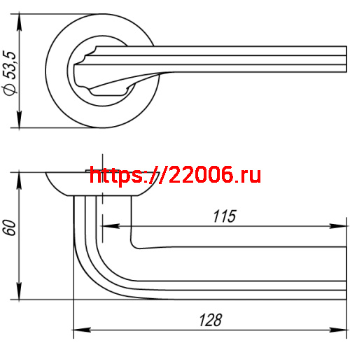 Ручка Punto (Пунто) раздельная BOLERO TL ABG-6 зеленая бронза фото 3