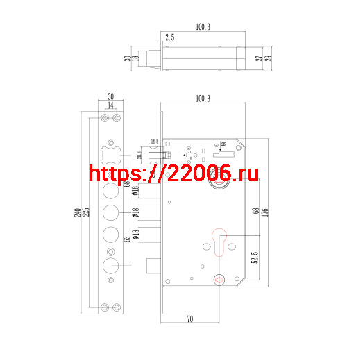 Электронный замок Sanyo D300 Tuya DM70 с WiFi, с распознаванием лиц, черный фото 3