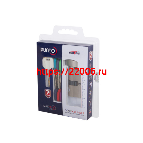 Цилиндровый Punto (Пунто) механизм MaxPro7002Knob60mm(25+10+25) SSC сатин.хром 7key с вертушкой фото 2