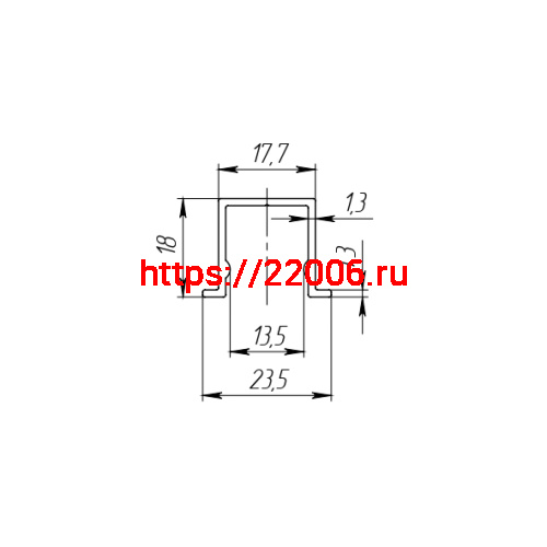 Нижняя Armadillo (Армадилло) направляющая Comfort 60/80/1500 bottom track фото 2