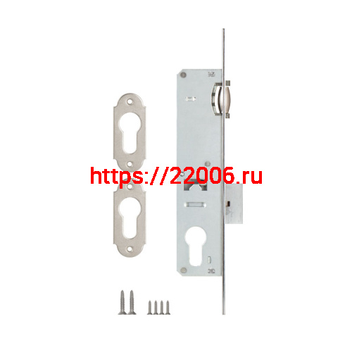 Корпус Kale kilit (Кале килит) узкопрофильного замка с роликовой защёлкой 155/P (25 mm) w/b (хром) (без отв. планки) фото 2